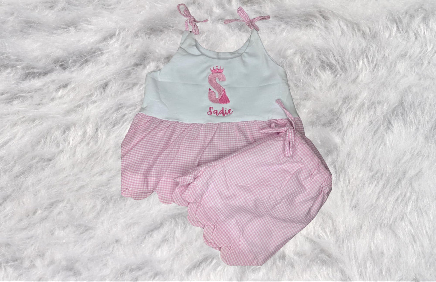 Ivy Seersucker scalloped set