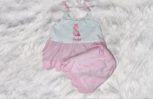 Ivy Seersucker scalloped set